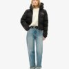 Giacca imbottita squadrata con cappuccio Hooded