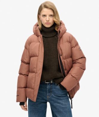 Giacca sportiva imbottita di media lunghezza con cappuccio Hooded