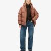 Giacca sportiva imbottita di media lunghezza con cappuccio Hooded Giacca sportiva imbottita di media lunghezza con cappuccio Hooded