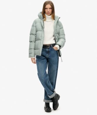 Giacca sportiva imbottita di media lunghezza con cappuccio Hooded
