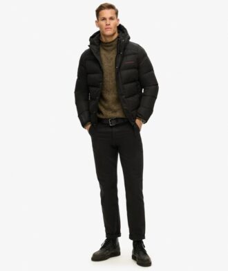 Giacca sportiva imbottita in microfibra con cappuccio Hooded