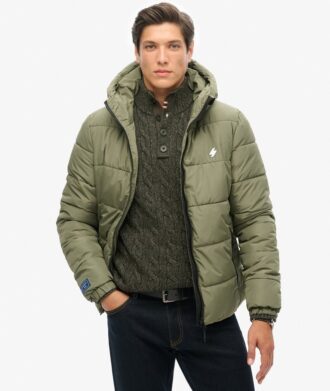 Giacca sportiva Puffer con cappuccio