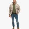 Giacca sportiva Puffer in tweed con cappuccio