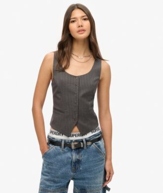 Gilet con retro in raso