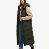 Gilet lungo con cappuccio in ripstop Gilet lungo con cappuccio in ripstop