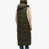 Gilet lungo con cappuccio in ripstop Gilet lungo con cappuccio in ripstop