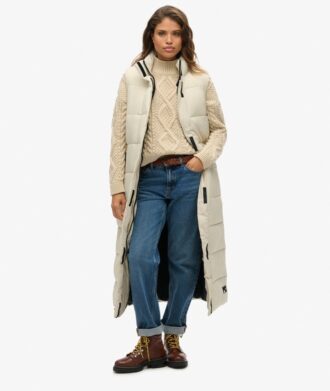 Gilet Puffer lungo in tessuto ripstop