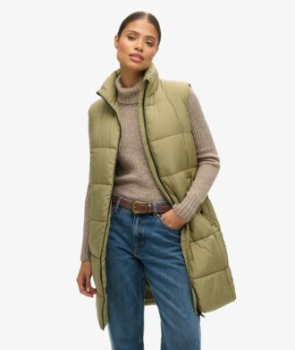 Gilet trapuntato lungo