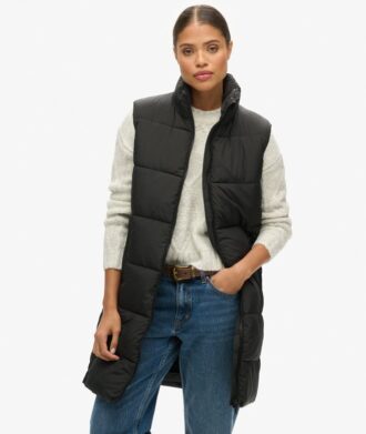 Gilet trapuntato lungo