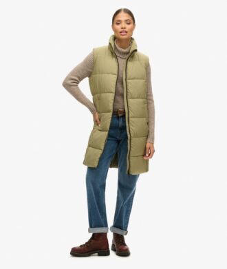 Gilet trapuntato lungo