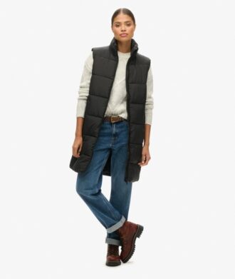 Gilet trapuntato lungo