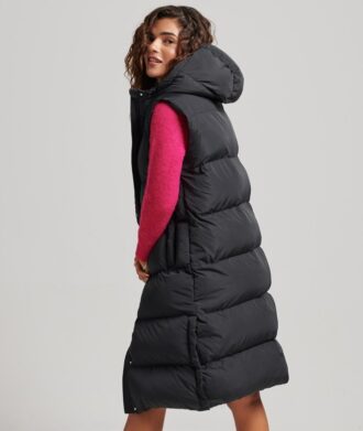 Hooded Longline Padded Gilet