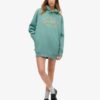 Hooded Metallic Logo Dress