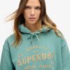 Hooded Metallic Logo Dress