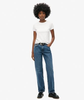 Jeans a vita media e gamba dritta