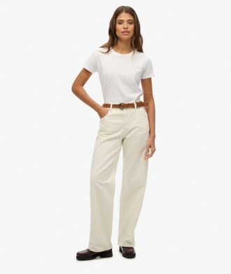 Jeans a vita media e gamba larga