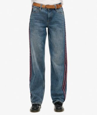 Jeans a vita media e gamba larga