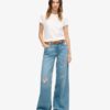 Jeans a zampa larga con orlo grezzo
