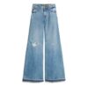 Jeans a zampa larga con orlo grezzo