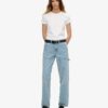 Jeans da carpentiere in denim a vita media Jeans da carpentiere in denim a vita media