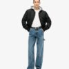 Jeans da carpentiere in denim a vita media