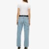 Jeans da carpentiere in denim a vita media Jeans da carpentiere in denim a vita media