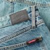 Jeans da carpentiere in denim a vita media
