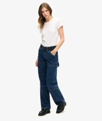 Jeans da carpentiere in denim a vita media in Organic Cotton