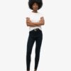 Jeans skinny in denim a vita alta in Organic Cotton Jeans skinny in denim a vita alta in Organic Cotton