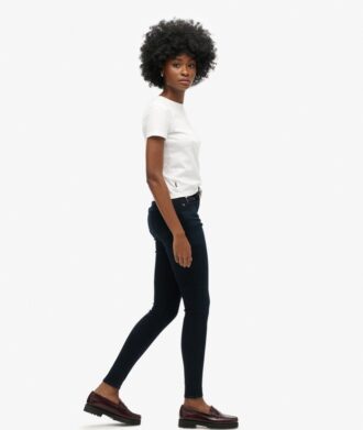 Jeans skinny in denim a vita alta in Organic Cotton