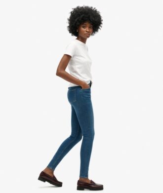 Jeans skinny in denim a vita alta in Organic Cotton