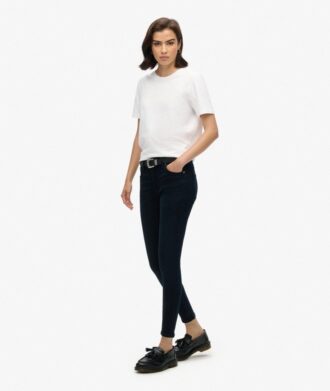 Jeans skinny Vintage a vita media in Organic Cotton