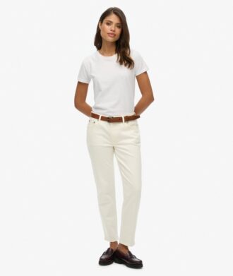 Jeans slim a vita media in Organic Cotton