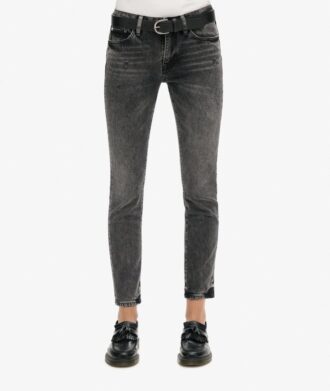 Jeans slim a vita media in Organic Cotton