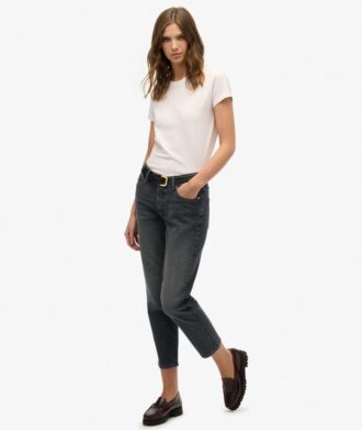 Jeans slim a vita media in Organic Cotton