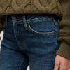 Jeans slim a vita media in Organic Cotton