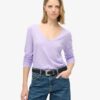 Maglia a maniche lunghe con scollo a V