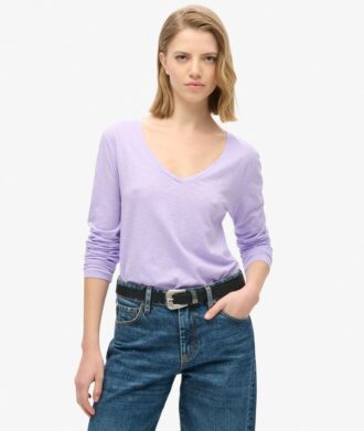 Maglia a maniche lunghe con scollo a V