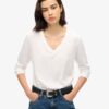 Maglia a maniche lunghe con scollo a V