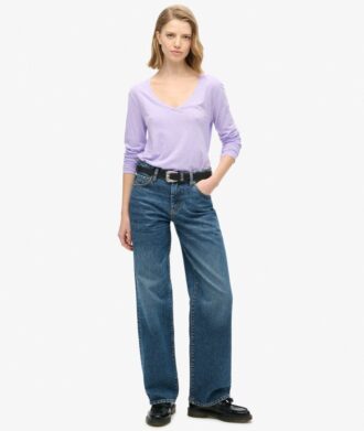 Maglia a maniche lunghe con scollo a V
