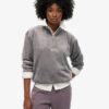 Maglia in velluto Country Club con mezza zip Maglia in velluto Country Club con mezza zip