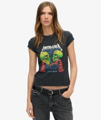 Maglietta con maniche ad aletta Metallica X Superdry
