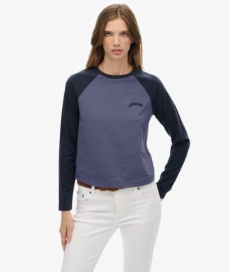 Maglietta da baseball a maniche lunghe con logo Essential