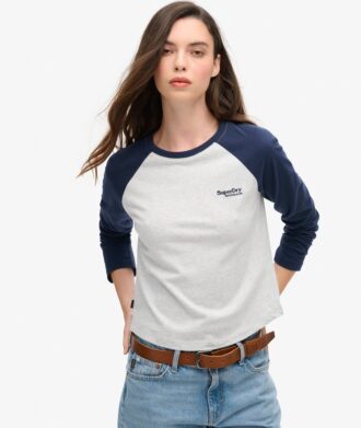 Maglietta da baseball a maniche lunghe con logo Essential