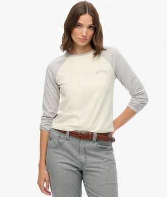 Maglietta da baseball a maniche lunghe con logo Essential