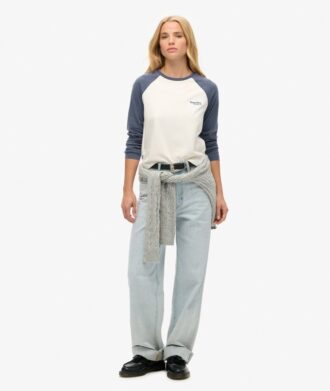 Maglietta da baseball a maniche lunghe con logo Essential