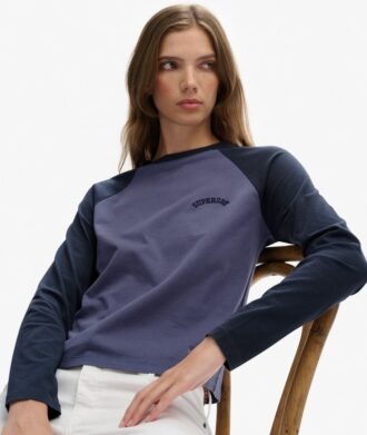 Maglietta da baseball a maniche lunghe con logo Essential