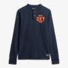 Maglietta Henley Vintage a maniche lunghe