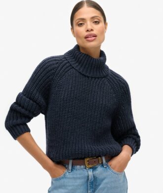Maglione a collo alto con punto morbido