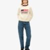 Maglione a collo alto in maglieria stile americano